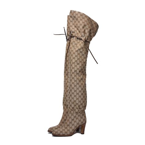 vintage boots gucci|gucci monogram thigh high boots.